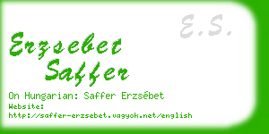 erzsebet saffer business card